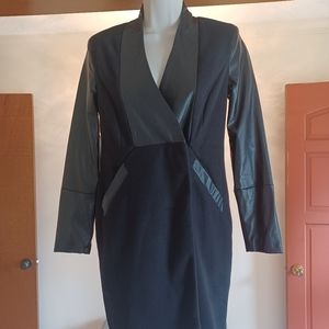 Faux Leather Winter Coat